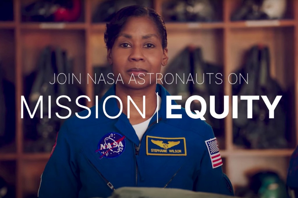 Ad for NASA's "mission equity"