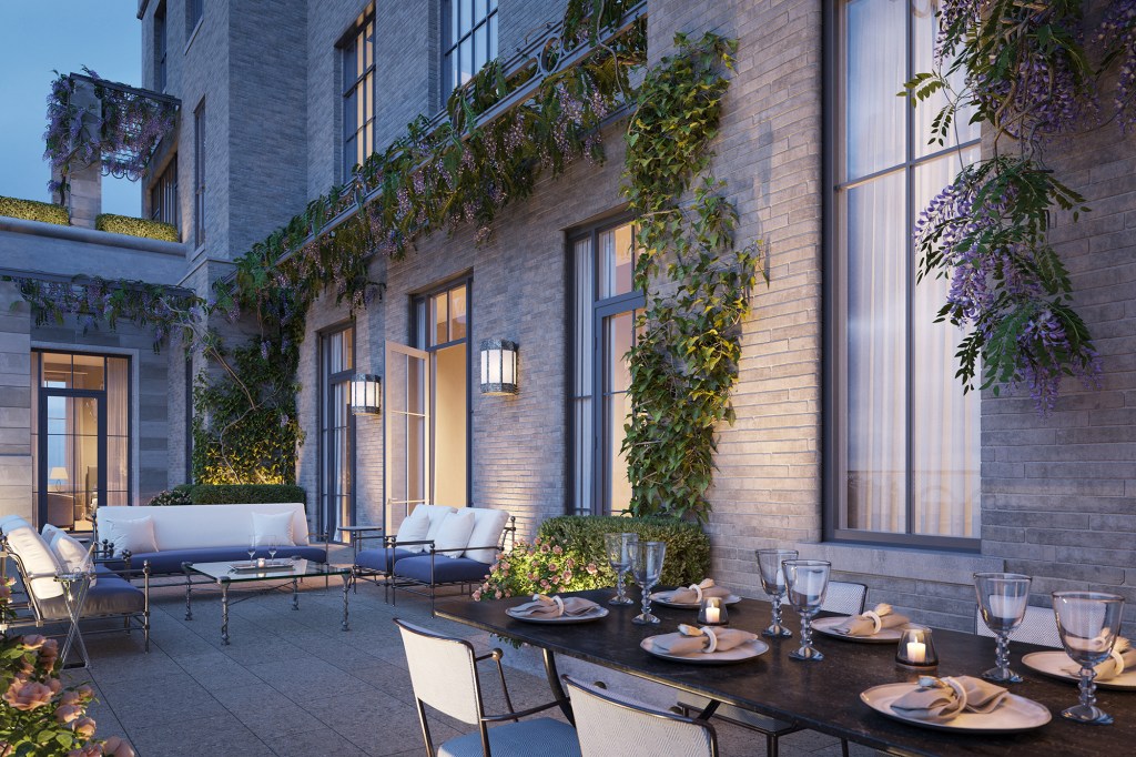 The penthouses include private outdoor space.