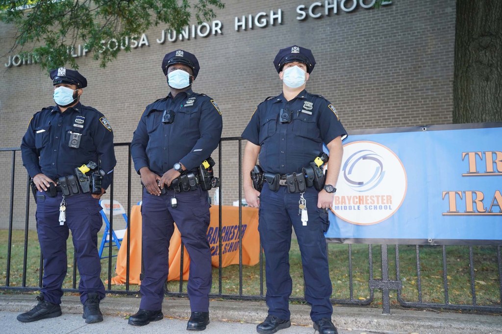 NYPD wearing masks for COVID-19.