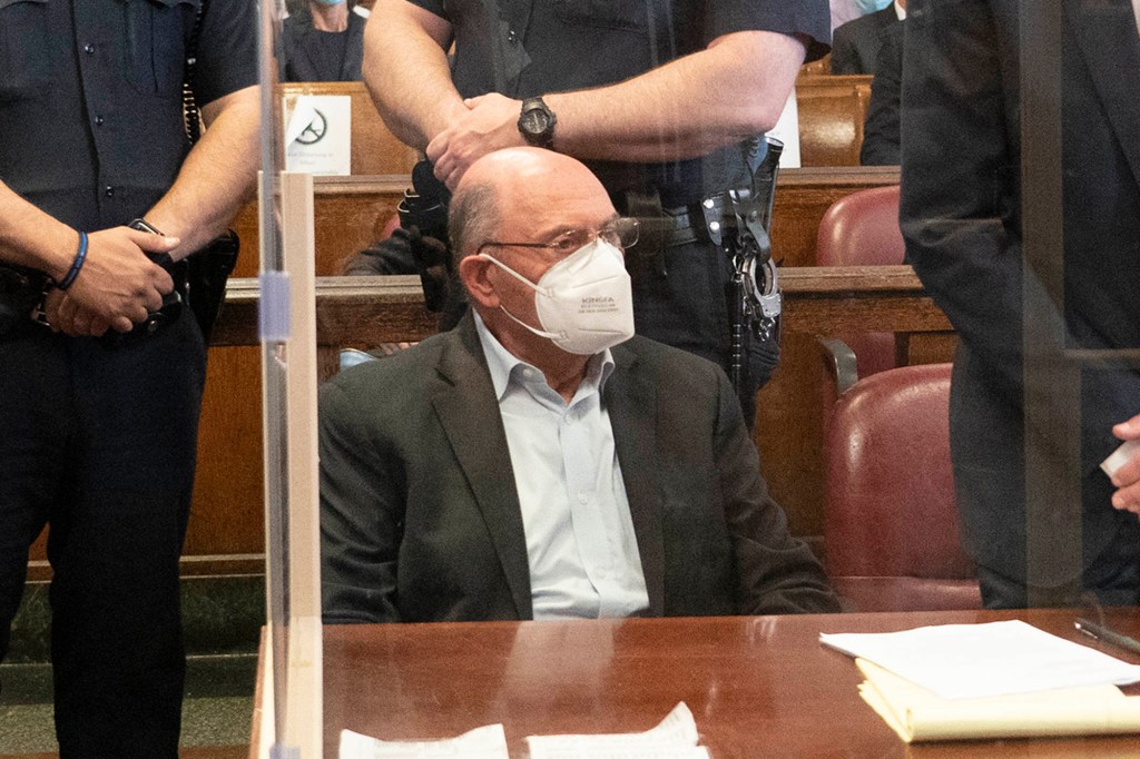 Allen Weisselberg seen inside the courtroom in lower Manhattan on July 1, 2021.