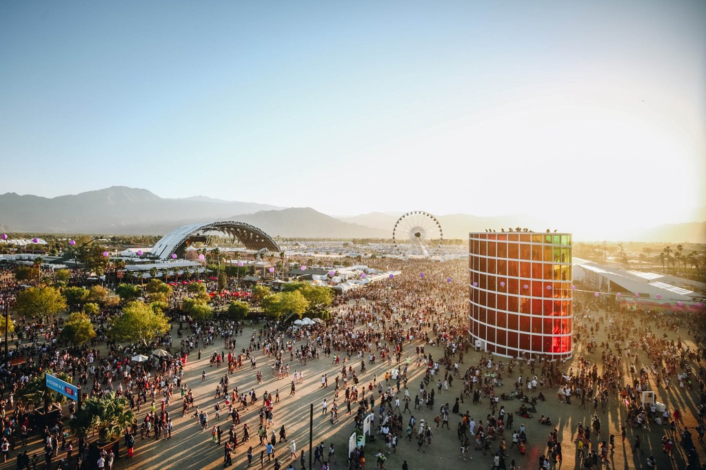 Festivalgoers are seen during the 2019 Coachella Valley Music And Arts Festival on April 21, 2019 in Indio, California. 