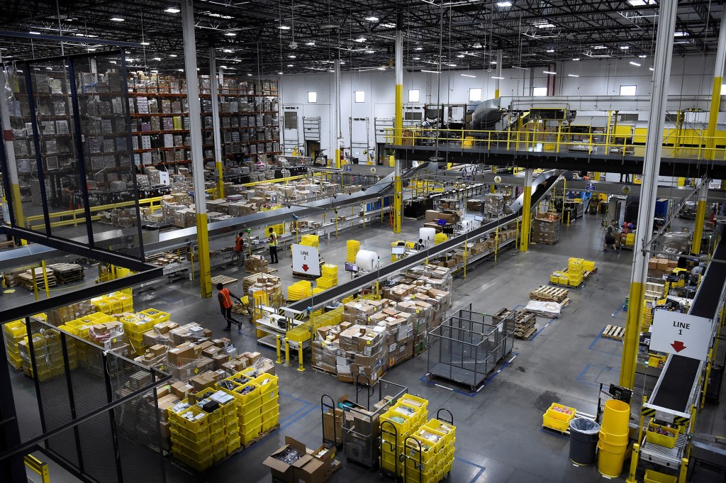 Amazon fulfilment center.