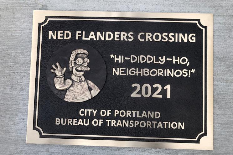 The city of Portland, Oregon has named a new bridge after "Simpsons" character Ned Flanders.