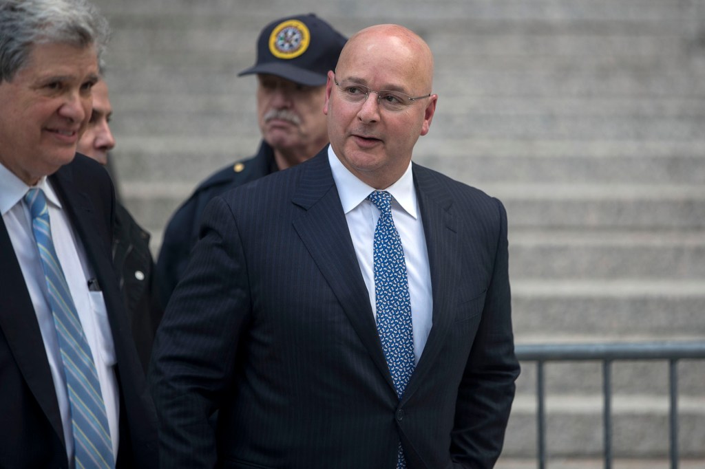 Louis Ciminelli leaves Manhattan Federal Court after being sentenced to 28 months in jail.