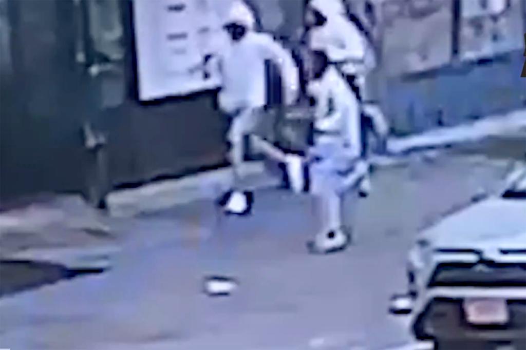 Security footage shows 16-year-old Cahlil Pennington being shot to death by an alleged cohort in Brooklyn.