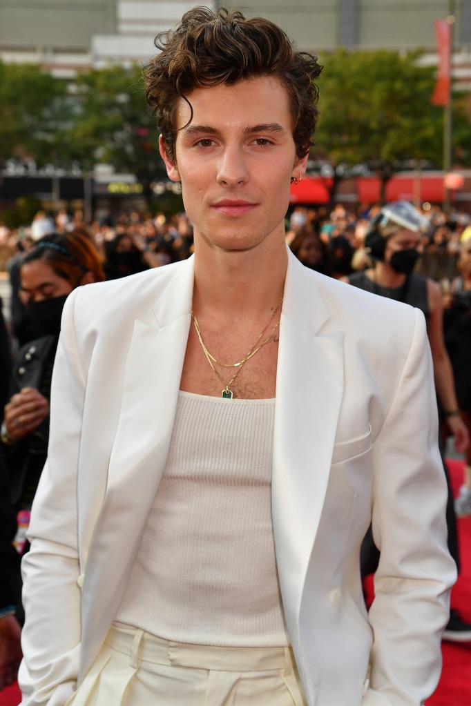 Shawn Mendes hits the red carpet before the 2021 MTV Video Music Awards at Barclays Center in Brooklyn.