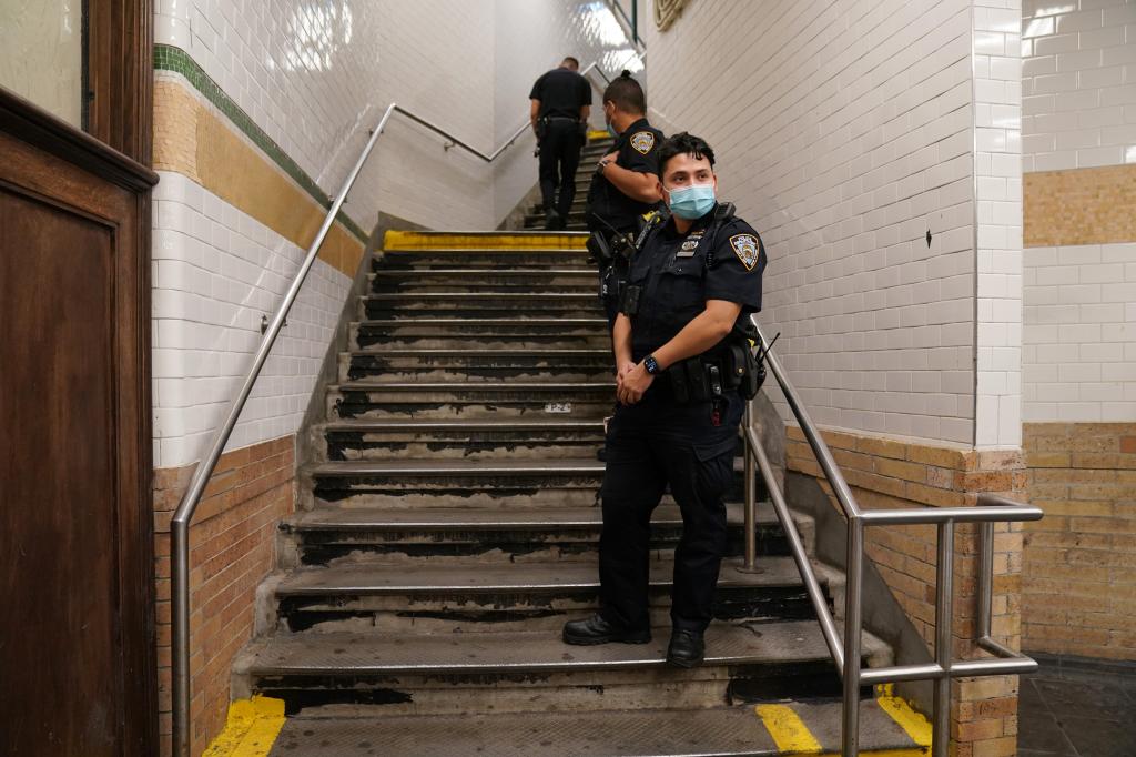 MTA police have that there has been lower rates of crime this year than in 2020 on subway platforms.