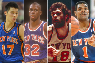 Jeremy Lin, Xavier McDaniel, Phil Jackson and Maurice Cheeks