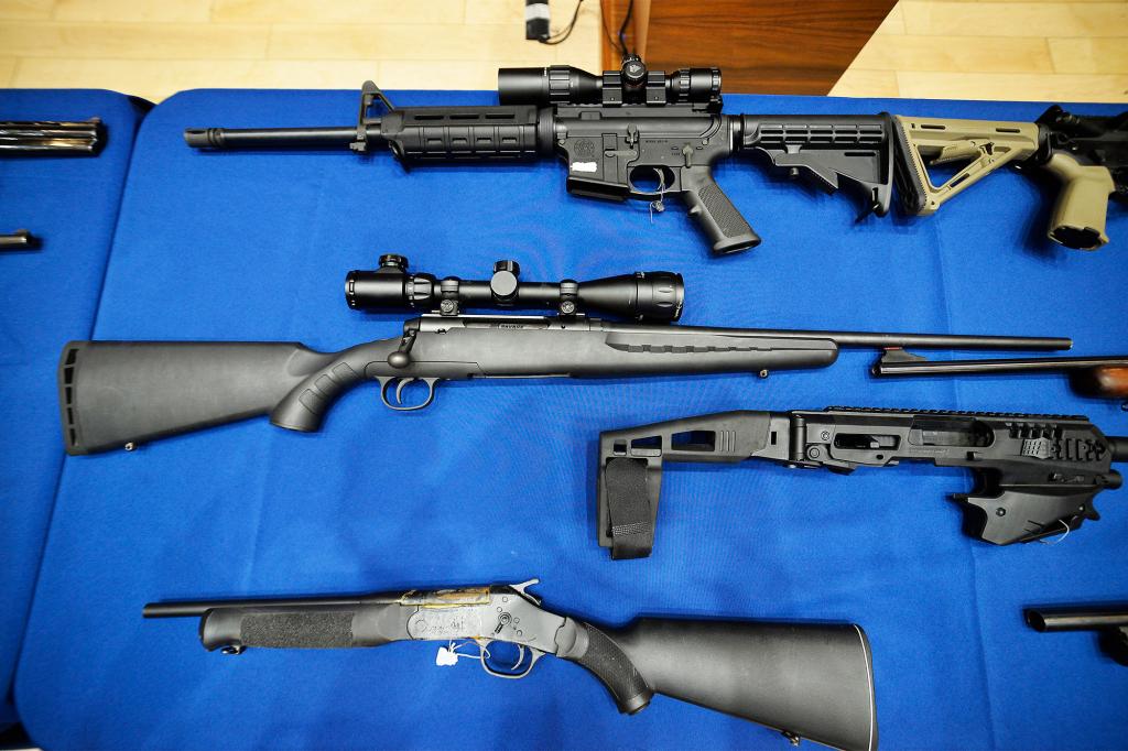 Commissioner Shea and DA Cyrus Vance announced an the indictment of a midtown doorman with gun trafficking during a press conference at One Police Plaza.