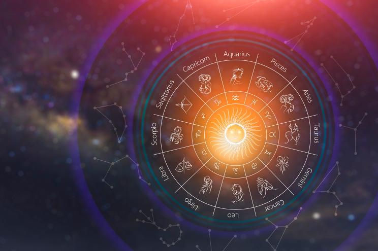 Zodiac signs and astrology with constellations, concepts, predictions, horoscopes, beliefs