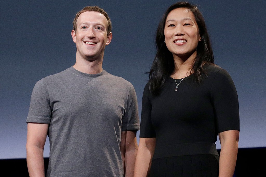 Facebook CEO Mark Zuckerberg and his wife, Priscilla Chan