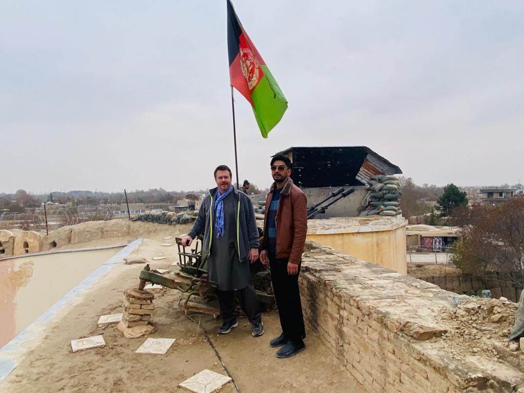 Harnden and Sadat in Afghanistan in November 2020