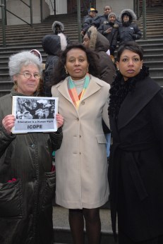 Tracey Collins (center) has long been at Eric Adams side in pushing for youth empowerment.