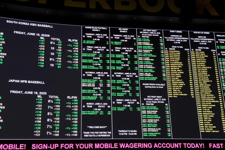 Odds for a sportsbook in Las Vegas.