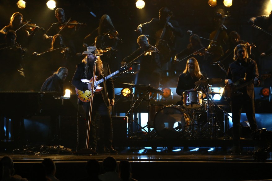 Chris Stapleton performs during the 55th Annual Country Music Association Awards.