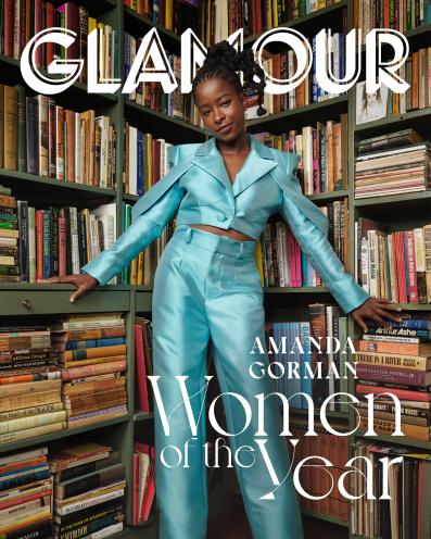 A Glamour magazine cover showing Women of the Year recipient, Amanda Gorman.