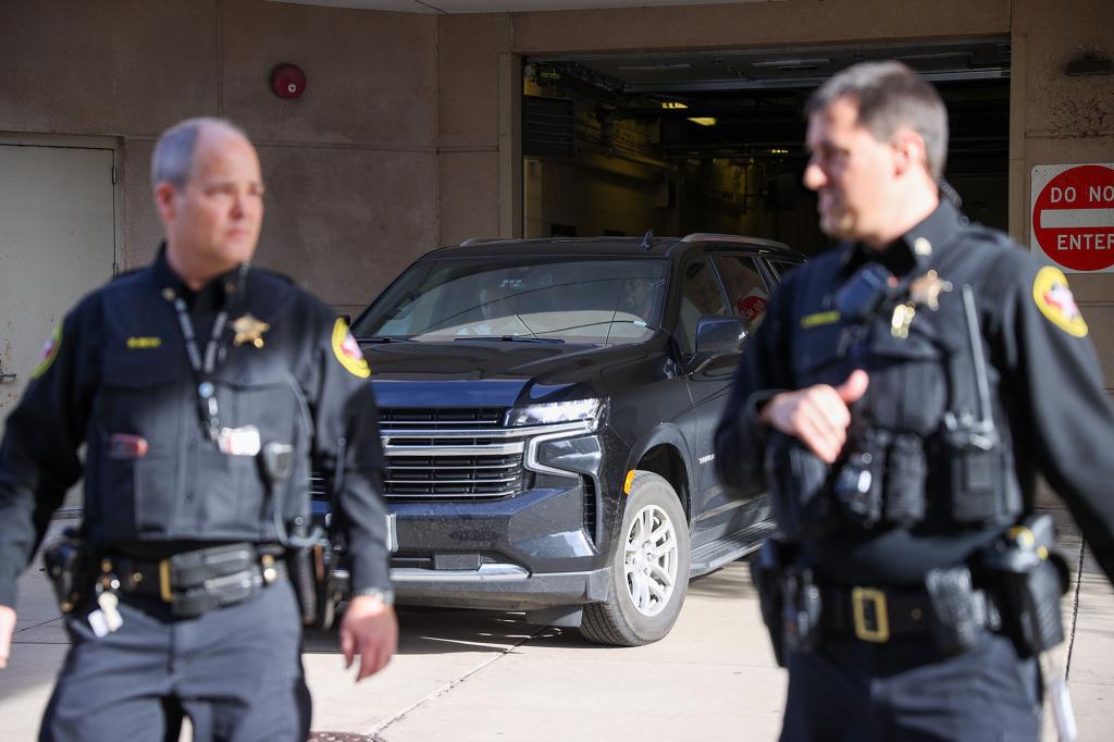 Kyle Rittenhouse is driven away from the courthouse after his acquittal.