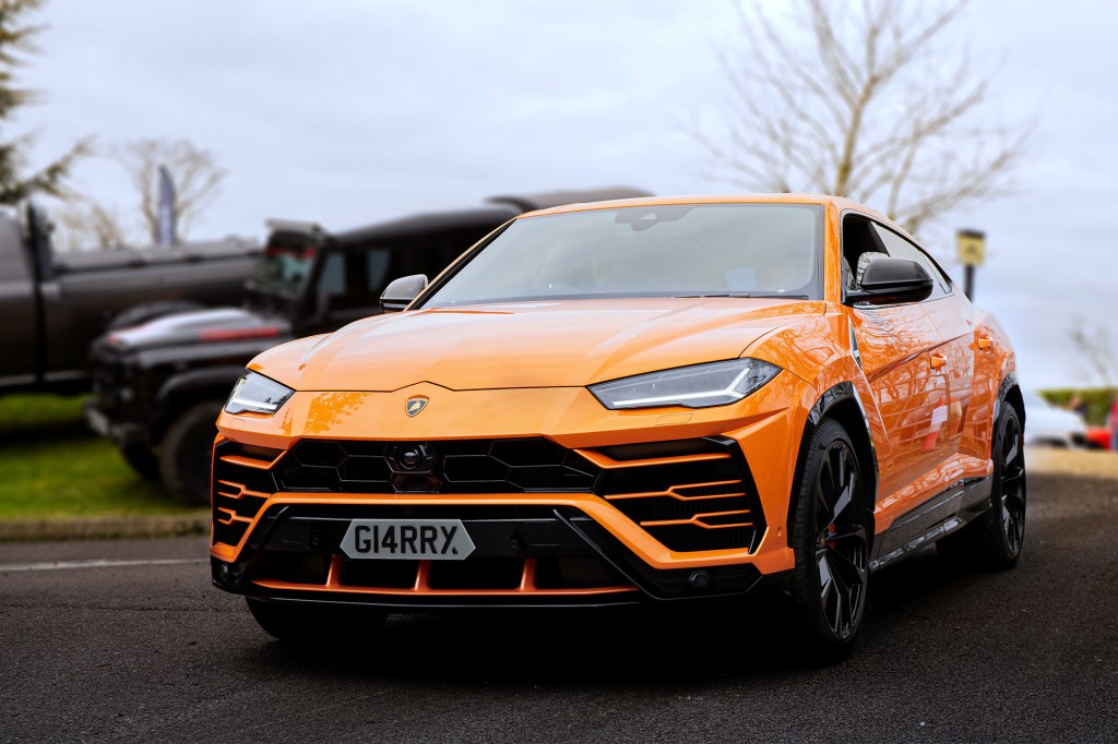 A Lamborghini Urus, the car Price bought with his COVID relief funds.