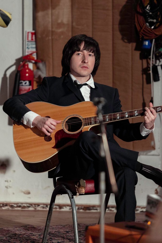 Jonah Lees portrays John Lennon in the movie.