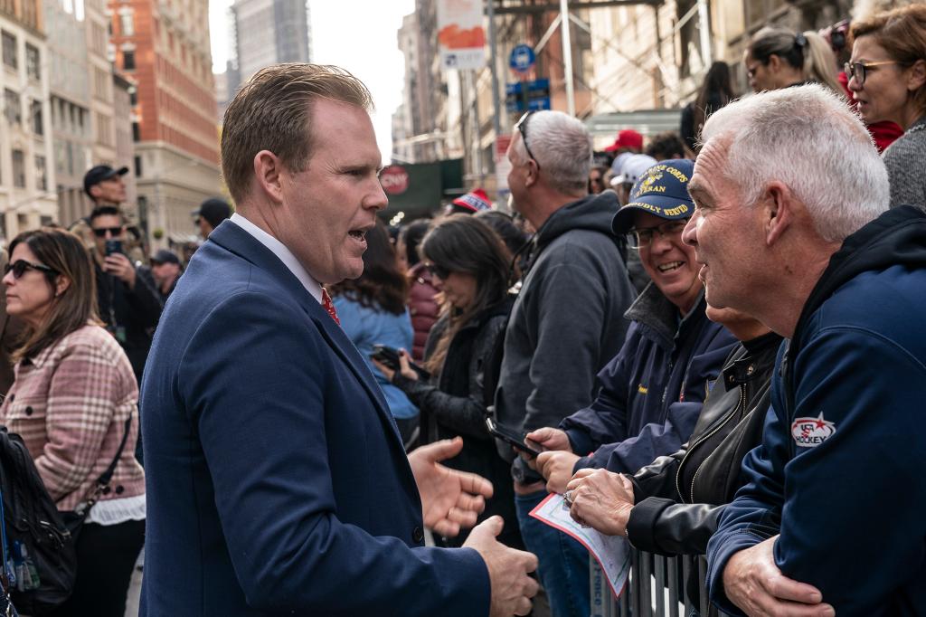 Republican Rarty gubernatorial candidate Andrew Giuliani attends Veterans Day Parade on Fifth Avenue