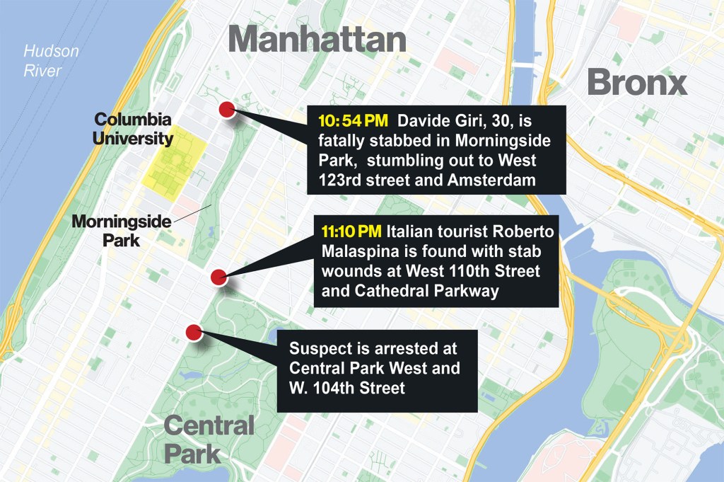 A map of the attacks