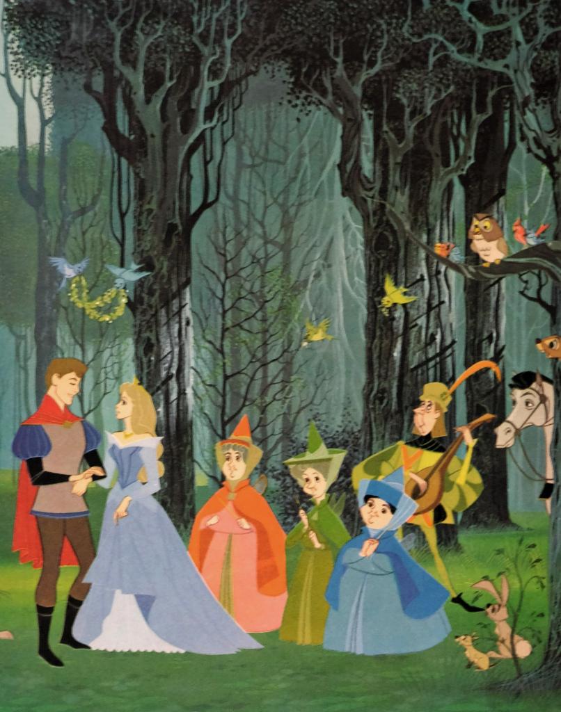 A tapestry-inspired scene from "Sleeping Beauty."