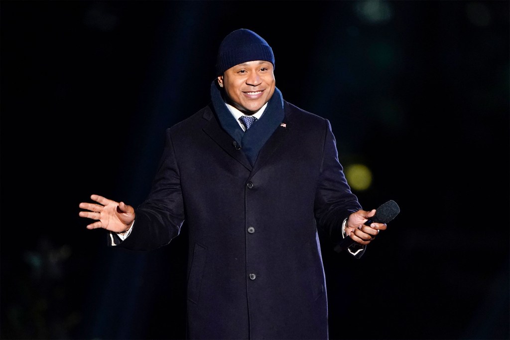 LL COOL J performs as President Joe Biden and first lady Jill Biden attend the National Christmas Tree lighting ceremony at the Ellipse near the White House,