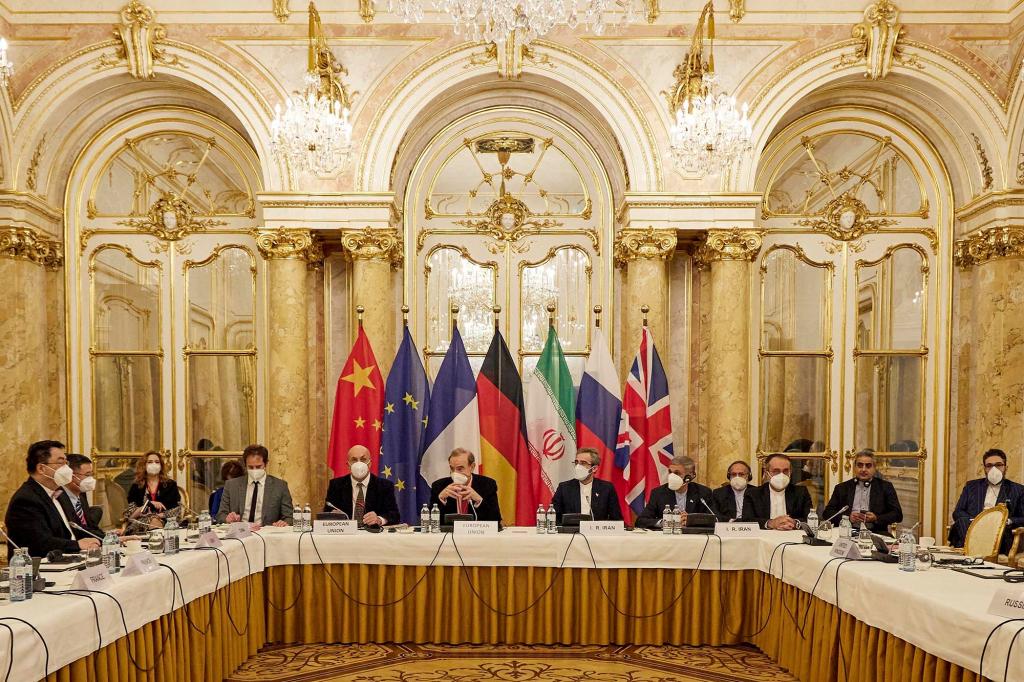 representatives attending a meeting of the joint commission on negotiations aimed at reviving the Iran nuclear deal in Vienna, Austria.