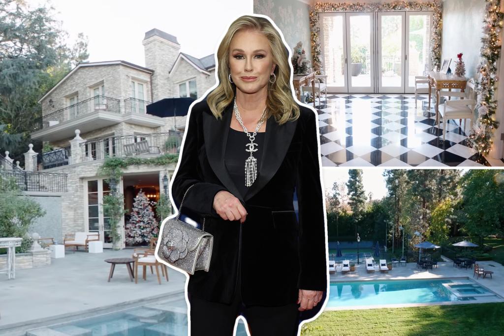 “The Real Housewives of Beverly Hills” star Kathy Hilton gave fans a tour of her festive Bel Air home decorated with all the holiday trimmings.