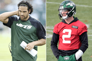 Mark Sanchez in 2013 and Zach Wilson