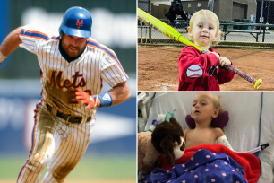 Tanner Johnson, grandson of Howard Johnson of the New York Mets (left), is recovering from a brutal foot injury that required seven or eight surgeries.