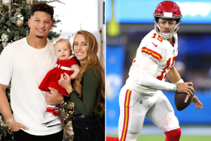 Patrick Mahomes and Brittany Matthews enjoy daughter Sterling's first Christmas