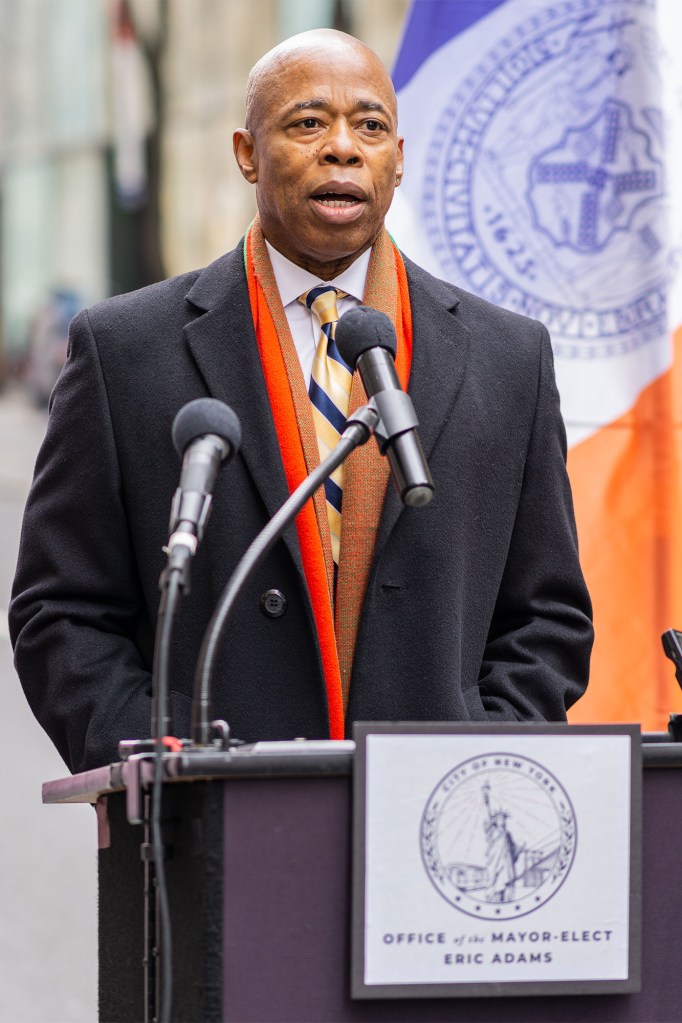 New York City Mayor elect Eric Adams