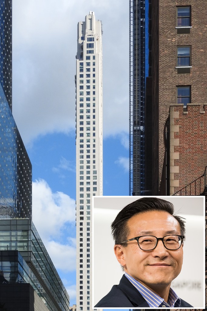 Inset of Joe Tsai over 220 Central Park South.