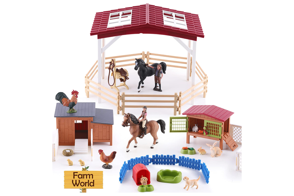 iPlay Horse Stable Figurine Playset