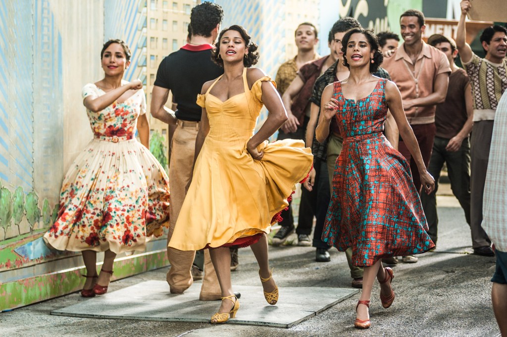 Ariana DeBose, center, plays Anita in "West Side Story."