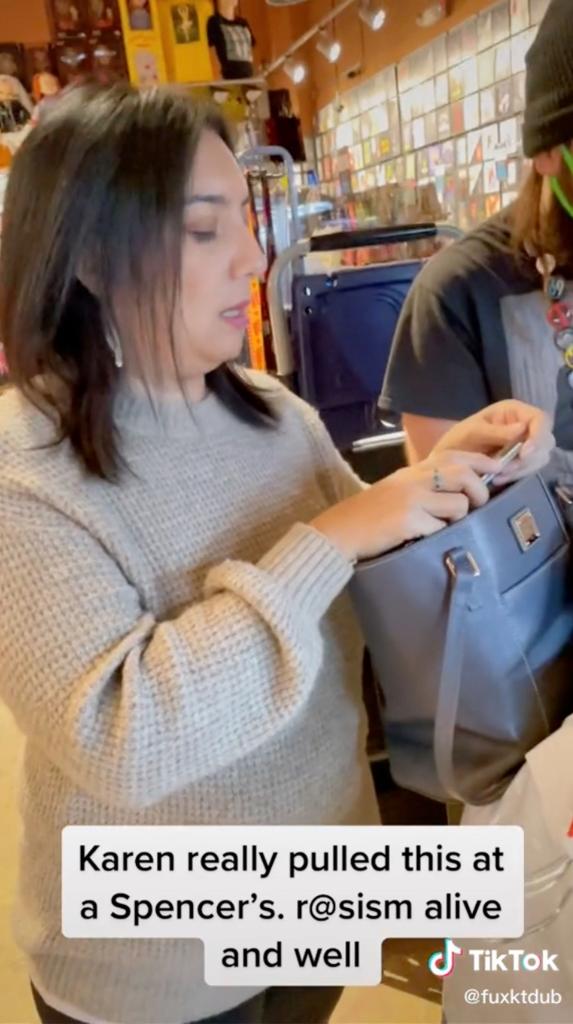 A California woman went viral after accusing a black man of stealing her phone before finding it in her bag.