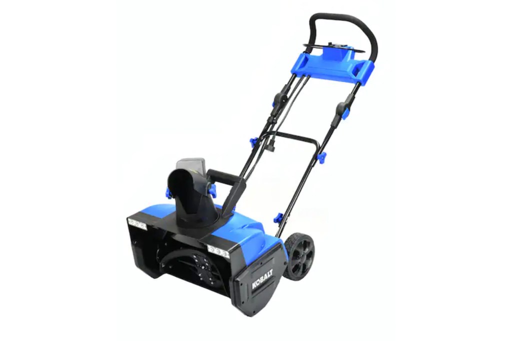 Kobalt Corded Electric Snow Blower, blue