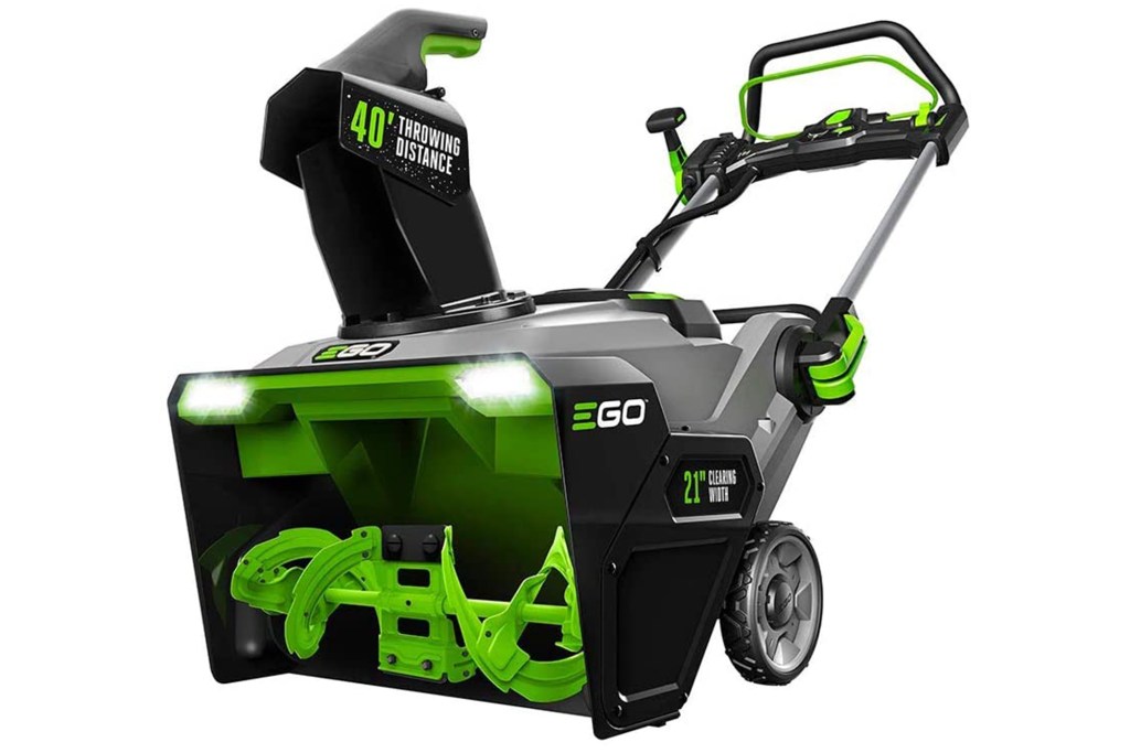 Ego Power+ Cordless Snow Blower, black and green