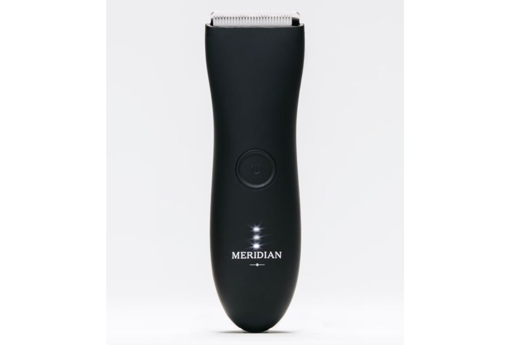 A black electric shaver 