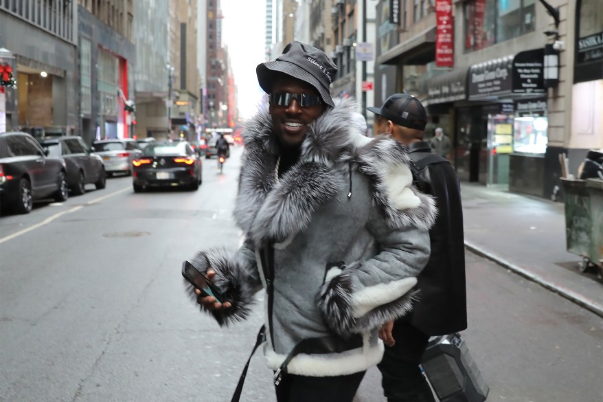 Former NFL wide receiver Antonio Brown in Manhattan's Diamond District to shoot a music video on January 9, 2022.