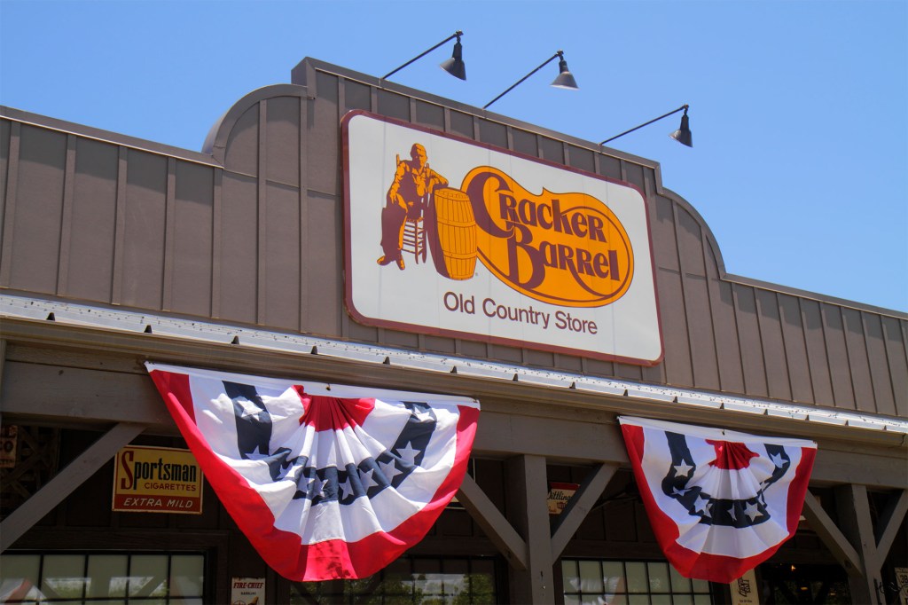 The exterior of Cracker Barrel Restaurant, Old Country Store.