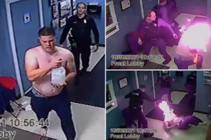 Man catches fire