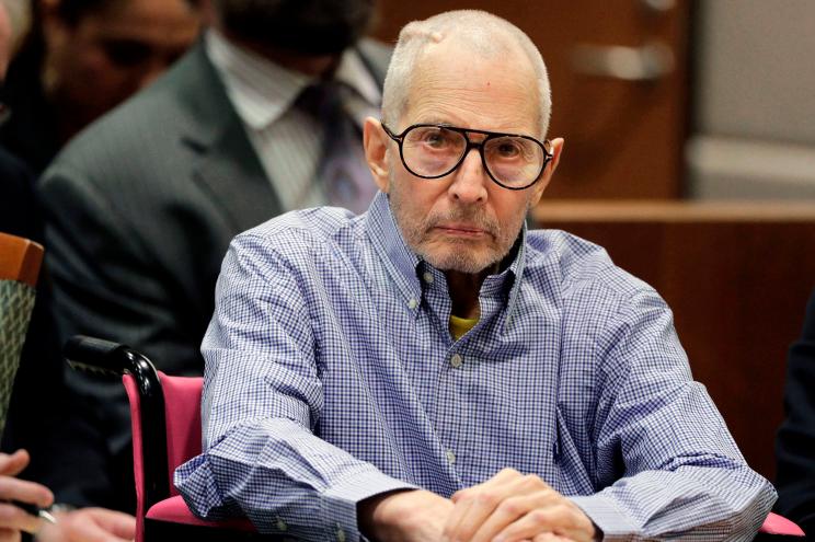 Robert Durst sits in a courtroom in Los Angeles 2016.