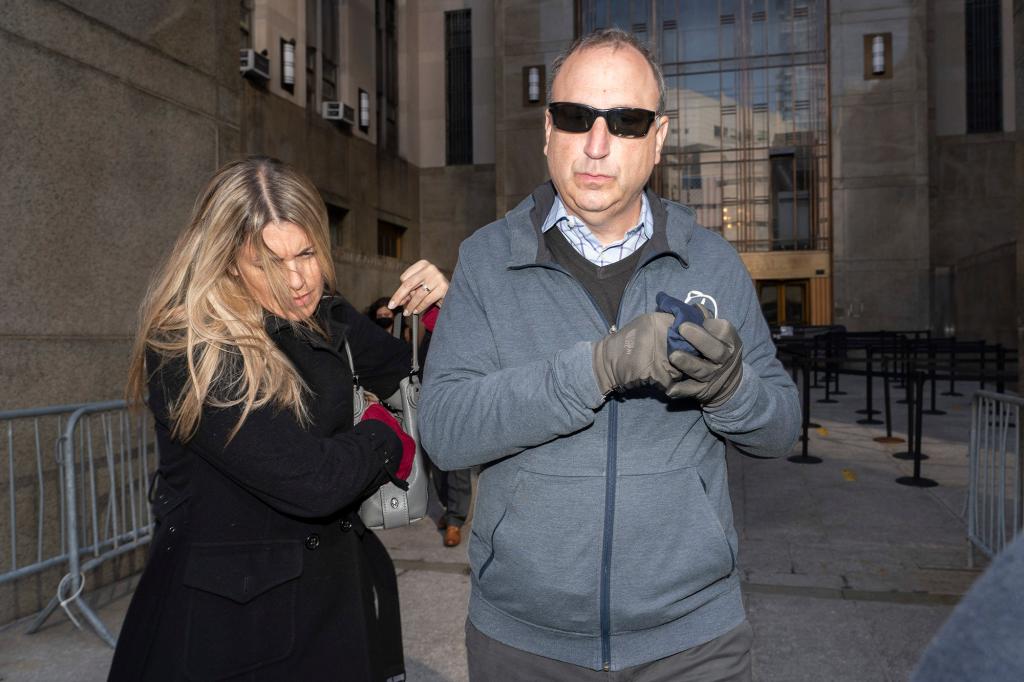 Ken Kurson (right) was accompanied to court by his new wife to Manhattan Criminal Court where his charges where downgraded to misdemeanors.