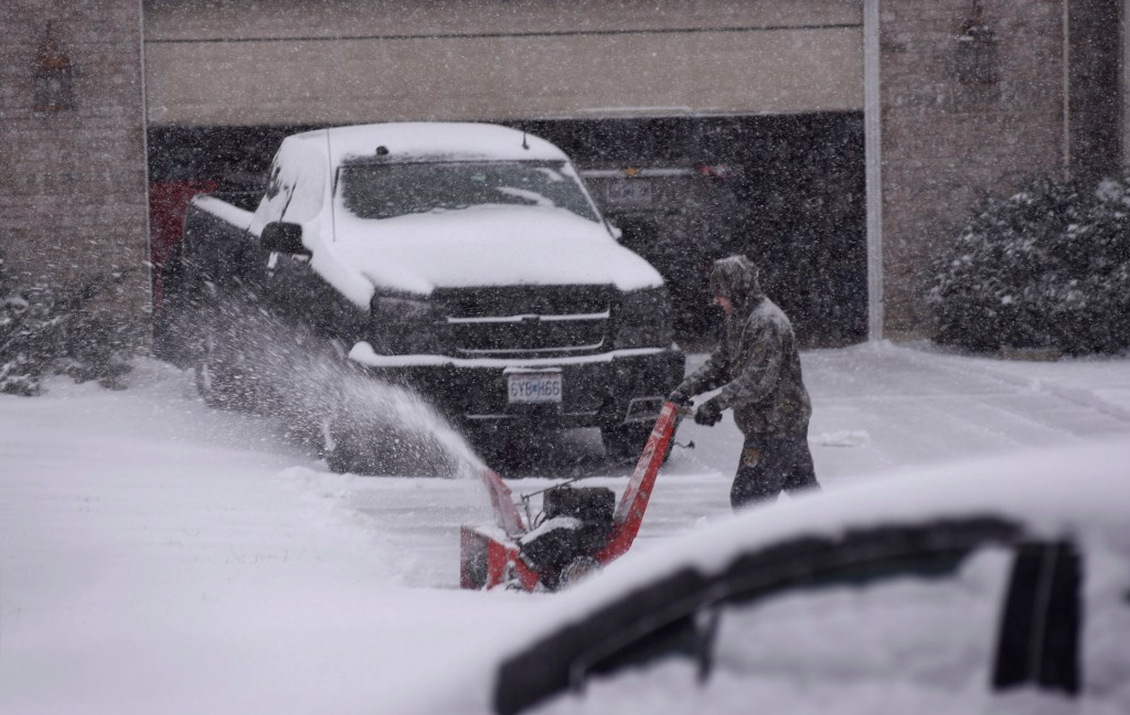 On Wednesday morning, Oklahoma, Kansas, Missouri, Illinois, Indiana, and Michigan saw freezing rain, sleet and snow.