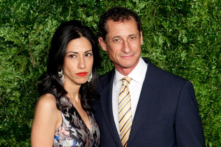 Huma Abedin and Anthony Weiner attend "The Twelfth Annual CFDA/Vogue Fashion Fund Awards" at Spring Studios in New York City.