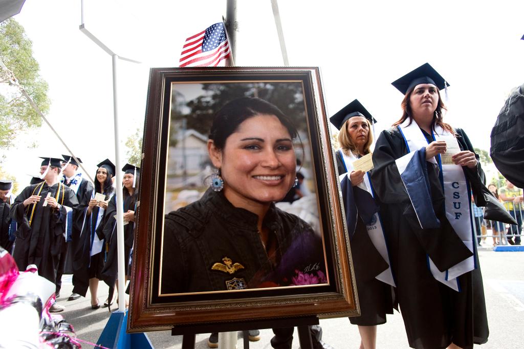 Maribel Ramos is remembered in a photo at her graduation ceremony at 2013.