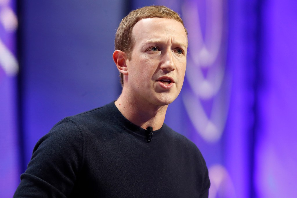 Mark Zuckerberg, chief executive officer and founder of Facebook Inc., speaks during the Silicon Slopes Tech Summit in Salt Lake City, Utah, U.S., on Friday, Jan. 31, 2020. The summit brings together the leading minds in the tech industry for two-days of keynote speakers, breakout sessions, and networking opportunities. Photographer: George Frey/Bloomberg via Getty Images