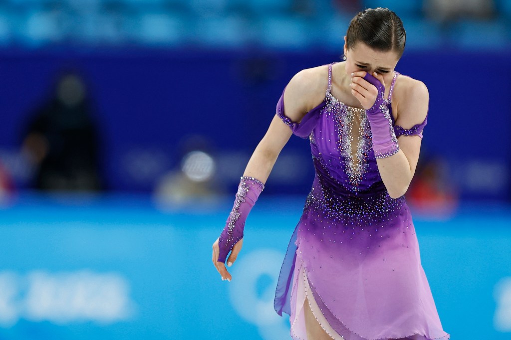 Valieva was emotional after her performance 